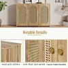 KTMBDW Rattan Cabinet, Boho Storage Storage with Rattan Doors, Buffet Cabinet with Storage, Bar Cabinet for Entryway/Kitchen/Living Room - 4 of 4