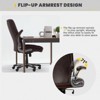 COLAMY Big and Tall Office Chair 400lbs, Heavy Duty High Back Desk Chair with Flip-up Arms and Wide Thick Seat – Black - 4 of 4