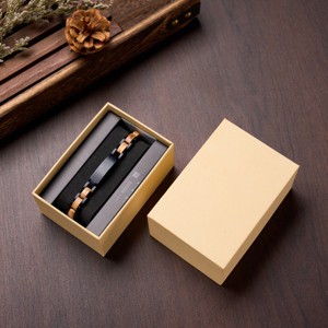 Stainless Steel and Walnut Wood Bracelet with Buckle Clasp, Lightweight Stylish Accessory for Women and Men - 1 of 4
