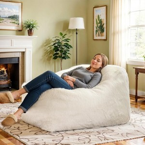 Hooseng Bean Bag Chair Large Bean Bag Chairs, with Fluffy Removable Spongefor, for Living Rooms, bedrooms, Study Rooms, and Offices - 1 of 4