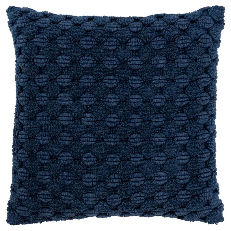 20&#34;x20&#34; Oversize Solid Textured Poly Filled Square Throw Pillow Blue - Rizzy Home, 1 of 9
