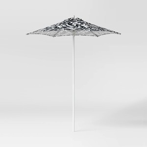 6' Round Outdoor Patio Market Umbrella with Black Pole - Room Essentials™ - 1 of 4