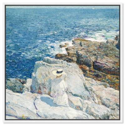 Art Remedy Manuel Roman - Floral Plaza Beach Life Inspired Wall Art Framed