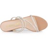 Allegra K Women's Rhinestone Instep Strap Block Heel Slide Sandals - 4 of 4