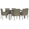 vidaXL Garden Dining Set Grey Poly Rattan Large Modular - 3 of 4