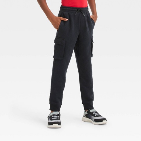 Boys' Cargo Fleece Jogger Pants - All In Motion™ Black Xs : Target