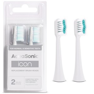 AquaSonic Icon Toothbrush Replacement Brush Heads - 2 Pack - 1 of 4