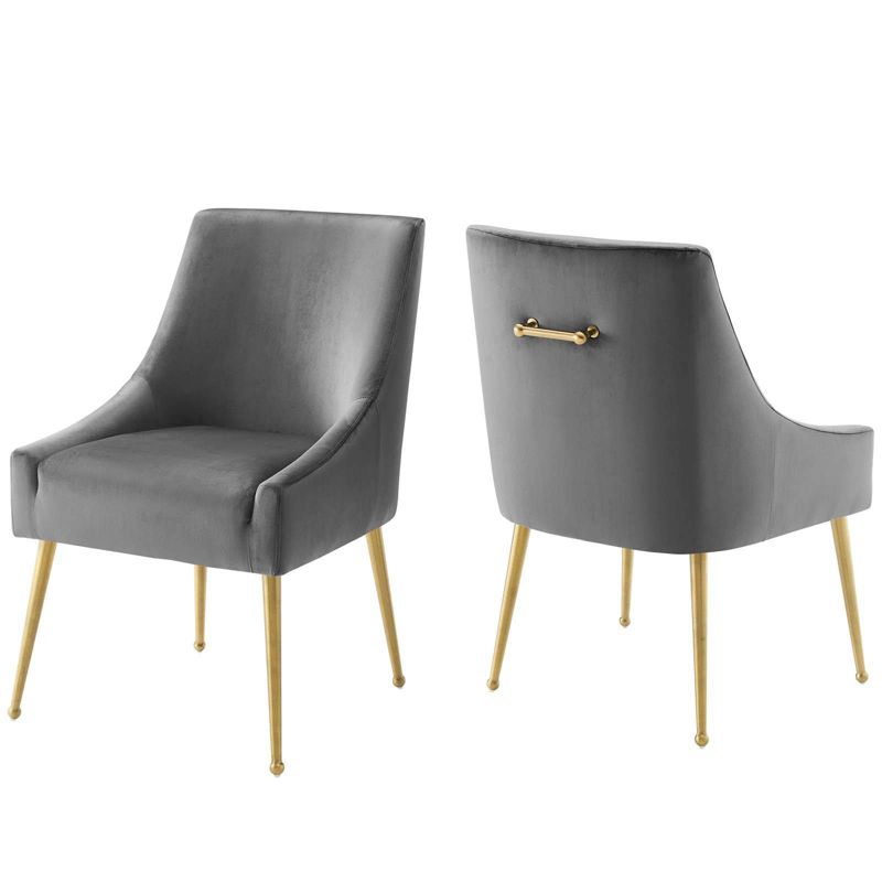 Set of 2 Discern Upholstered Performance Velvet Dining Chairs - Modway, 1 of 6