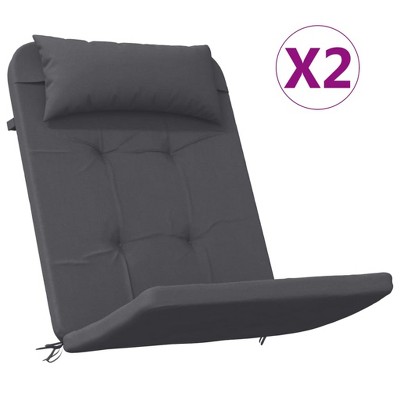 vidaXL Adirondack Chair Cushion Set of 2 Anthracite