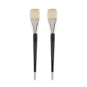 Creative Mark Pro Stroke Premium White Chungking Hog Bristle Artist Paint Brush - Flat - Natural Bristle Brush w/ Great Control Suitable for Oils, - 1 of 4