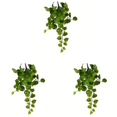 Lush Greenery 23" Artificial Pothos Hanging Bush