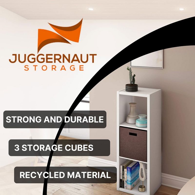 Juggernaut Storage 6 Cube Wooden Storage Shelf Bookshelf Home Organizer, 4 of 7