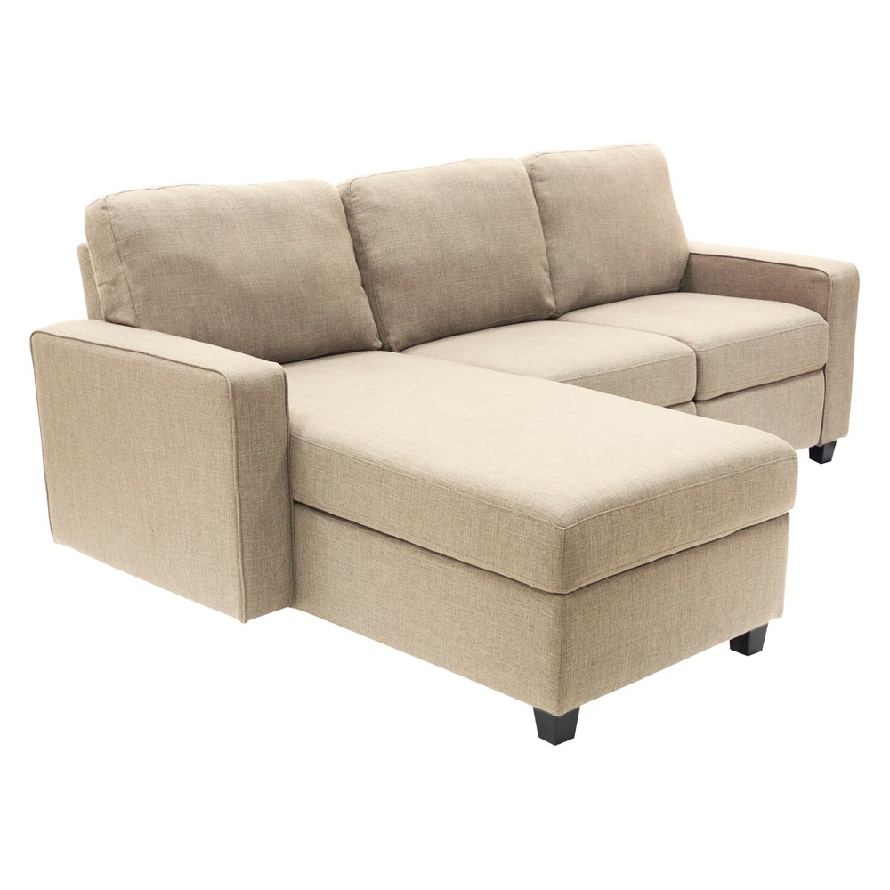 Photos - Sofa Serta Palisades Recliner Sectional with Left Storage Chaise Beige  