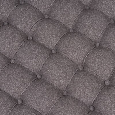 Charlene Gray Tufted Round Cocktail Ottoman