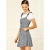 Allegra K Women's Strap Button Down Faux Suede A-Line Mini Overall Dress - 4 of 4