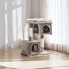 Cat Tree, 33.1-Inch Cat Tower, Cat Condo for Large Cats up to 16 lb, Large Cat Perch, 2 Cat Caves, Scratching Post, Cat Houses for Indoor - 2 of 4