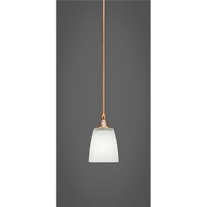 Toltec Lighting Any 1 - Light Pendant in  New Aged Brass with 4.5" Square White Muslin Shade - 1 of 1