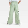 Girls' Twill Wide Leg Cargo Pants - art class™ - image 2 of 3