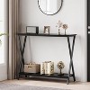 2-Tier Narrow Console Table ¨C Entryway & Sofa Side Table for Hallway, Living Room, Bedroom, Kitchen Counter, and Display Table Behind Couch - 4 of 4