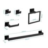 ChicFurnit Bathroom Towel Holder 5 Piece Set for Durable Scratch Resistant and Rust Free Storage, Black, 24.3"*6.2"*3.3" - 3 of 4