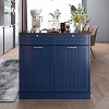 Two-Compartment Tilt-Out Trash Cabinet, Pet Proof Kitchen Trash Cabinet, Free Standing Laundry Sorter Cabinet, Laundry Hamper - 3 of 4