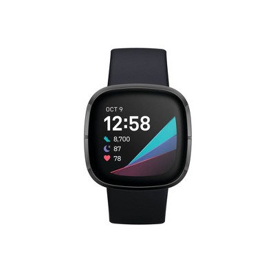 Image of Fitbit Sense Smartwatch - Graphite Stainless Steel with Carbon Band