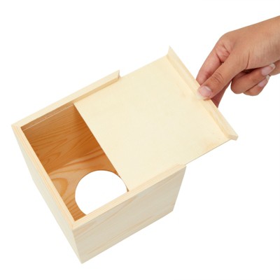 Set of 2 Unfinished Pine Wood Tissue Box Covers