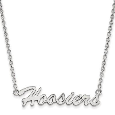 Black Bow Jewelry Sterling Silver Indiana Hoosiers NCAA Necklace 18 Inch