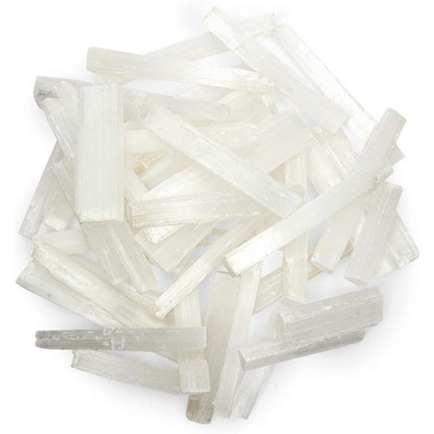 WellBrite Selenite Wands, Healing Crystal Sticks, Home Décor (3-5 in, 3 lbs)