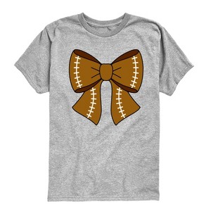 Boys' - Instant Message - Football Bow Short Sleeve Graphic T-Shirt - 1 of 4