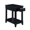 Royal Hampton Table with 1 Drawer and Bottom Shelf, Black - 3 of 4
