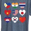 Women's - Instant Message - AAPI Heart Flags Short Sleeve Graphic T-Shirt - 2 of 4