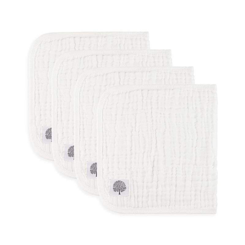 Parker Baby Co. Muslin Cotton Burp Cloths, 4 Pack, 1 of 7