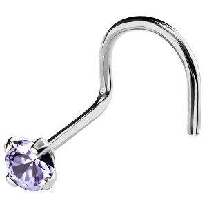Jewelry Avalanche 22G 14K Gold Nose Screw Nose Stud with Tanzanite Gemstone - 1 of 2