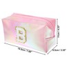 Unique Bargains Women's Durable Letter B Cosmetic Bag Pink 1 Pc - 2 of 3