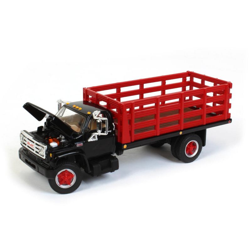 1/64 GMC 6500 Stake Bed Truck, Black With Red Stakes, First Gear Exclusive DCP 60-0890, 4 of 6