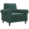 vidaXL Sofa Chair Accent Upholstered Club Armchair for Living Room Velvet - 2 of 4