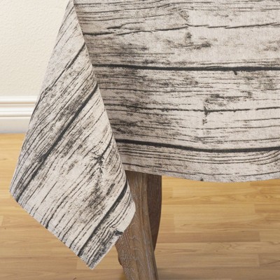 Natural Rustic Wood Illusion 60" Square Fabric Tablecloth