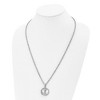 Black Bow Jewelry Stainless Steel 26mm Round Laser Cut Crucifix Necklace, 24 Inch - 2 of 4