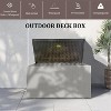 OBOKATA 110Gallon lockable waterproof and UV resistant outdoor storage box, used for storing outdoor garden tools and swimming pool accessories, White - 4 of 4