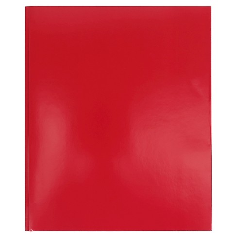 2 Pocket Paper Folder with Prongs Red - Pallex - image 1 of 3