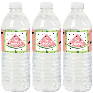 Big Dot of Happiness Sweet Watermelon - Fruit Party Water Bottle Sticker Labels - Set of 20 - 1 of 4