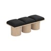 Meridian Furniture,Pavilion Black Boucle Fabric Bench - 4 of 4