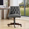 ALEXOUN Swivel Home Office Chair,with Wheels and Ergonomic Wide Backrest and Wooden Legs, Height Adjustable Swivel Vanity Chair for Office - 2 of 4