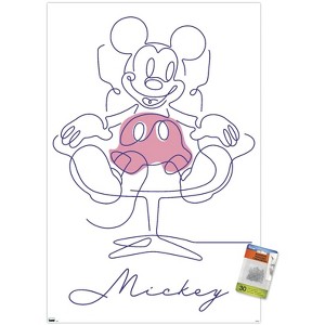 Trends International Disney Simple Moments Line Art - Mickey Mouse Unframed Wall Poster Prints - 1 of 4