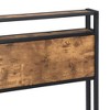 Sapphtopaz Bed Frame with Wooden Shelf Headboard Metal Platform Bed with USB Station and Slats Support for Bedroom, Apartment - 3 of 4