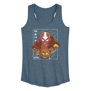 Women's - Avatar: The Last Airbender - Avatar State Aang Graphic Racerback Tank - 1 of 4