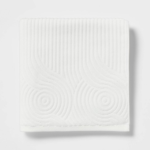 Ogee Bath Towel White - Threshold 1 ct