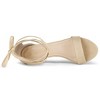 Allegra K Women's Kitten Heel Open Top Lace-Up Sandals - 4 of 4