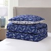 Nestl Modern Comforter Set, 3 Piece Botanical Bedding Set, Reversible Comforter Bed Set - 4 of 4